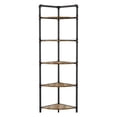 thumbnail image 4 of Furniture of America Talian 5-Tier Corner Bookcase, Sand Black, 4 of 6