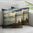 thumbnail image 3 of Chilfamy Lighthouse Birds Rocky Shore Pillow Covers Soft and Durable Indoor Outdoor Pillow Case 1PC 22x22in, 3 of 5