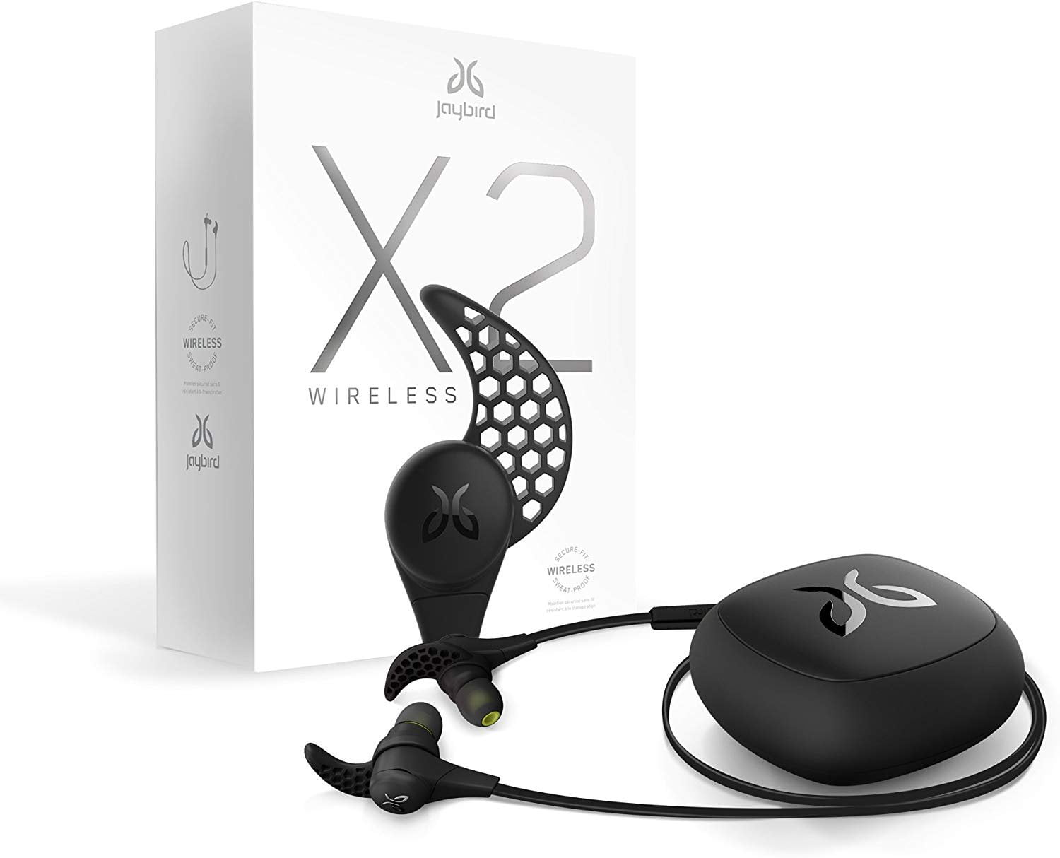 Jaybird Bluetooth Sports In-Ear Headphones, Midnight Black, X2