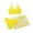 Yellow, variant on HAJWOH Girls Swimsuit 3 Piece Bathing Suits Floral Print Swimwear Bikini Sets with Cover Ups Beach Skirt for 8-18 Years