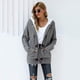 thumbnail image 5 of Cárdigan para mujer, cárdigan grueso, cárdigans para mujer, chaquetas con capucha, chaqueta polar (XXL), 5 of 5