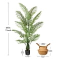 thumbnail image 3 of 2 Pack Artificial Palm Plants in Basket 6 Feet Faux Green Areca Palm Plant with Woven Seagrass Belly Basket, Fake Tree for Home Decor Office House Living Room Indoor Outdoor, Set of 2, 3 of 10