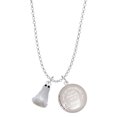 thumbnail image 1 of Delight Jewelry Two-tone 3-D Ghost with Black Crystals To the World You are a Mother Locket Necklace, 1 of 4