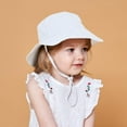 thumbnail image 3 of SILVERCELL Baby Girl Sun Hats Summer Baby Hats UPF 50+Toddler Sun Hat Infant with Wide Brim Bucket Hat 6M-8T, 3 of 4