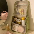 thumbnail image 4 of Cloud Cosmetic Bag Hangable Pleated Wash Bags with Pendant for Camping (Green), 4 of 10