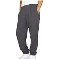 thumbnail image 2 of ITSAME Boys Tapered Sweatpants, with Pockets Cotton Elastic Waist Kids Casual Athletic Jogger Pants Gray 12-13T, 2 of 6