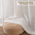 thumbnail image 6 of DriftAway Linen Curtains 54 Inches Long for Living Room Semi Sheer 2 Panels Farmhouse Natural Flax 3 Inch Rod Pocket Back Tab Boho Rustic Light Filtering Window Drapes for Bedroom Privacy Assured, 6 of 7