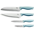 thumbnail image 3 of Spice by Tia Mowry Savory Saffron 10 Piece Knife and Cutting Board Cutlery Set in Blue and Pink, 3 of 8