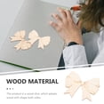 thumbnail image 3 of 10pcs Crafting Wood Crafts Wood Craft Supplies Unfinished Bowknot Materials for Crafts, 3 of 6