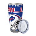 thumbnail image 2 of Taza térmica duradera de acero inoxidable 304 con tema del equipo de fútbol Bills con tapa y pajita Taza térmica de acero inoxidable de 20 oz Taza para automóvil Adecuada para bebidas frías y, 2 of 8