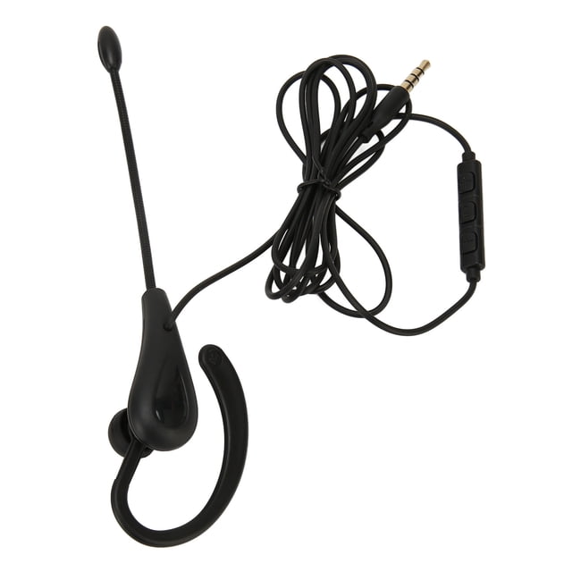 Monaural Headset, Easy To Use Wired Single Ear Headset for Call Center 3.5mm,Type C