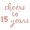 Rose Gold, variant on Cursive Script Letter Balloons - CHEERS TO 15 YEARS 16" Inch Alphabet Letters Foil Mylar Balloon 15th Birthday or Anniversary Party Banner (Silver)