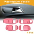 thumbnail image 3 of Interior Door Handle Bowl Cover Trim for Jeep Wrangler Gladiator JT 4DR 2018-2024 Inner Door Handle Decoration Frame Trim Pink ABS 4 Pcs, 3 of 6