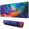 thumbnail image 1 of Mouse Pad Gaming, Large Mouse Pads for Desk, Keyboard Mouse Mat Desk Pad, Non-Slip Rubber Base with Stitched Edges Mousepad, 31.5x11.8in Colorful Galaxy, 1 of 7
