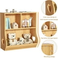 thumbnail image 6 of CRXX Baby Toddler Bookshelf and Storage Organizer, Kids Cabinet and Bookcase, Wooden 3 Cubby Children Book Shelf for Playroom, Bedroom, Nursery, School 23.62'' H-2 Tier-Small-Natural, 6 of 7