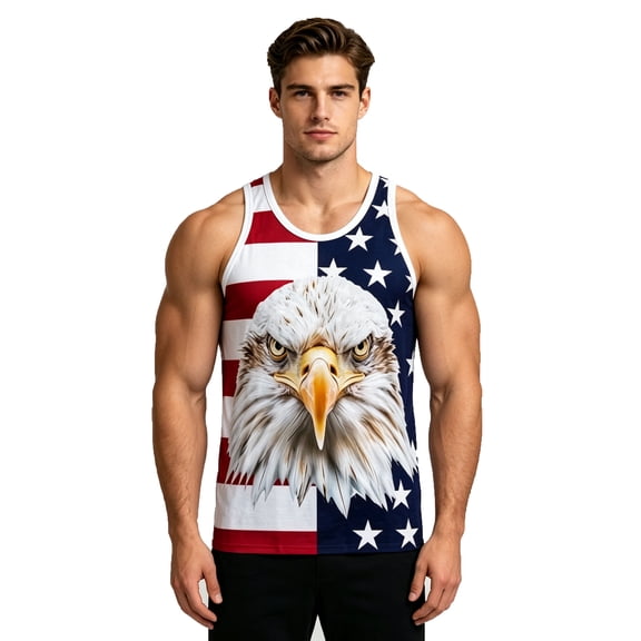 3D Graphic Tank Tops for Men Quick Dry Cool Artwork Sleeveless Shirts for Summer Beach Exercise Fitness