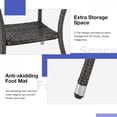 thumbnail image 5 of XgoodX Outdoor Wicker Patio Side Table, Weather Resistant Rattan Coffee Table, Square End Table, Aluminum Frame, Grey, 5 of 9