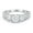 Cubic Zirconia, variant on Vintage Style Wedding Ring CZ 925 Sterling Silver Size 10