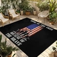 thumbnail image 2 of Outdoor Rug 6x9 ft Patriotic Stripes and Star Waterproof Outdoor Patio Rug Mat Non Slip Outside Area Rugs Carpet for RV,Camping,Porch,Deck,Pool,Balconybackyard,Freedom American Flag Soldiers, 2 of 9