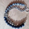 thumbnail image 2 of LinYooLi Cuff Bracelet for Men Natural Stones Frosted Beads Chain Personality Trendy Daily Accessory Gift for Father Boyfriend Son, 2 of 7