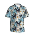 thumbnail image 2 of Daiia Butterflys Hawaiian Shirt for Men Gentle Cotton Regular Short Sleeve Casual-X-Large, 2 of 9