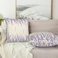 thumbnail image 6 of Spring Lavender Pillow Cover 20x20 Set of 2, Farmhouse Purple Lavender Floral Throw Pillow Covers Watercolor Flower Linen Cushion Cases for Home Sofa Outdoor Decor, 6 of 6