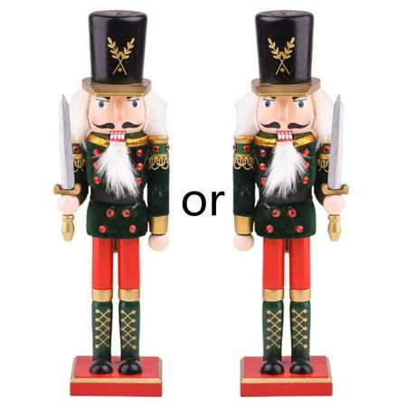 

DOYOUNG European Christmas Wood Nutcracker Soldier Ornament for Creative Crafts Decoration