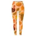 thumbnail image 4 of High Waist Thanksgiving Print Leggings Soft Stretchy Athletic Workout Yoga Pants Comfortable Daily Wear Fashion Design for Women, 4 of 4