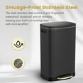 thumbnail image 5 of 13 Gallon Garbage Cans for Kitchen With Removable Inner Bucket and Lid, Stainless Steel Soft Close Tall Large 50L Pedal Rubbish Bin for Home Office, 5 of 6