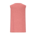 thumbnail image 5 of Swstbby Soldes d'Été 2025! pour Femmes Grandes Tailles, Chemises d'Été pour Femmes, Chemise Décontractée Unie Col Rond Sans Manches Rouge Melon D\'eau S, 5 of 5