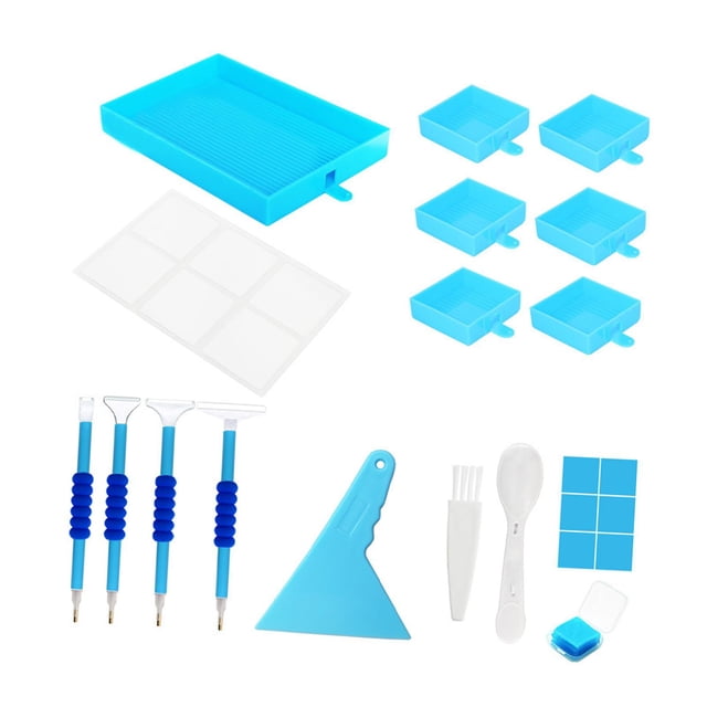 Diamond Paintings Tray Bead Sorting Tray Plate Diamond Paintings Accessories and Blue