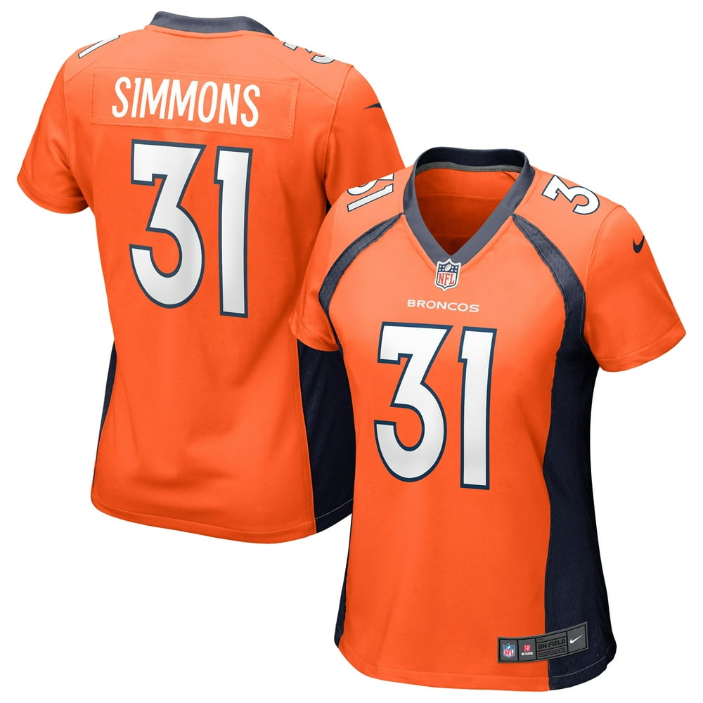Justin Simmons Denver Broncos Nike Women's Game Jersey - Orange ...