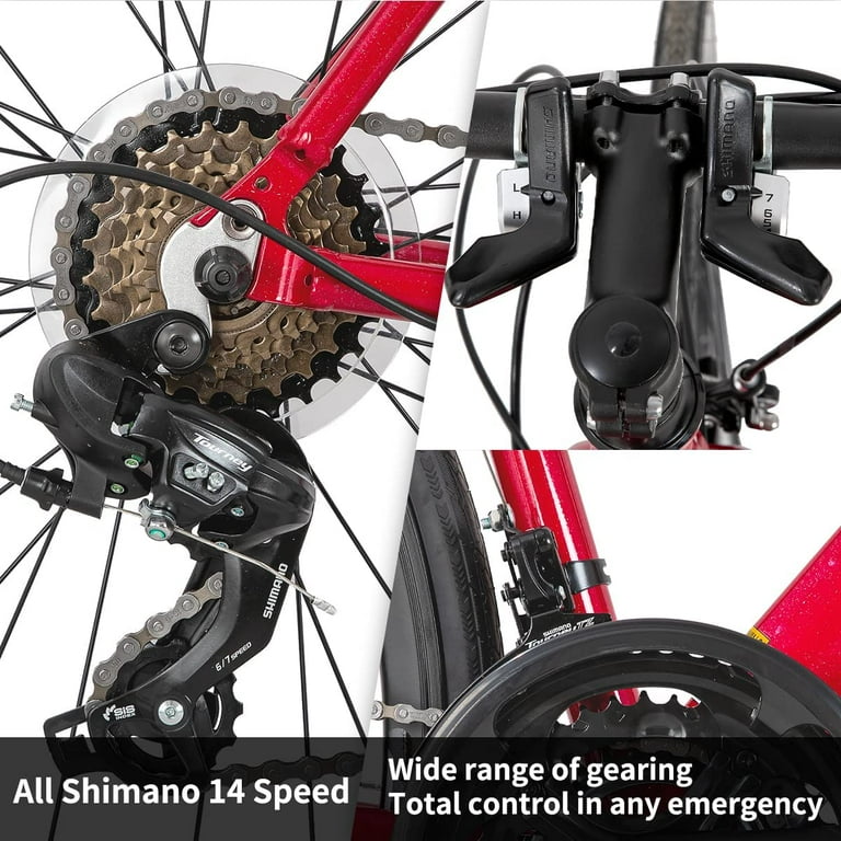 Hiland Aluminum Road Bike Shimano 21 Speeds 49 53 57cm Frame Racing Bike for Men Mens Racing Bike