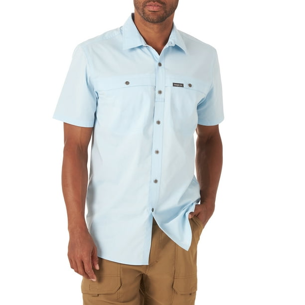 Wrangler Men's Outdoor Short Sleeve Utlity Camp Shirt 