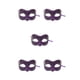 thumbnail image 2 of Sonducket Retro Masque Carnival Prom Color sólido Masquerade Accesorios Maquillaje Fiesta Rendimiento Decoración para Halloween púrpura violeta 5piezas Sonducket CBP252086, 2 of 4