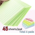 thumbnail image 2 of Notas Adhesivas Forradas De 4X6 En Colores Pastel, Postes Adhesivos Con Rayas, Blocs De Notas Súper Adhesivos Coloridos, 45 Hojas/Bloc, 6 Blocs/Paquete, 2 of 5