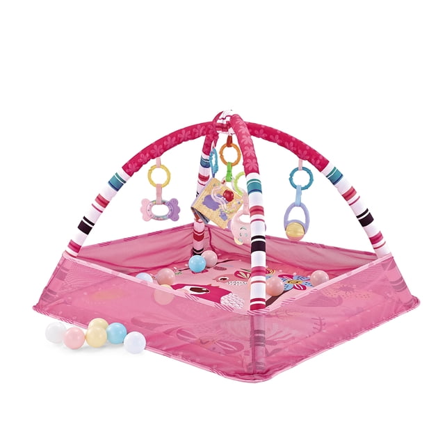 Almohadilla de rastreo Actividad para bebés Gimnasio y piscina de bolas Combinación Actividad para bebés Gimnasio y piscinas de bolas Juguetes para colgar Squeak Sonajeros 18 bolas Exploraci 1 1