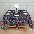 thumbnail image 3 of Pioneer Flower Floral Print Pattern Square Tablecloth, Waterproof Wipeable Spillproof Washable Table Cover for Home Kitchen Party Decor, 60"x60", 3 of 6