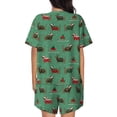 thumbnail image 3 of Naloa Christmas Dachshund Women's Short-Sleeved Pajama Set, Loungewear, Summer pajamas, Breathable Cozy - Large, 3 of 9