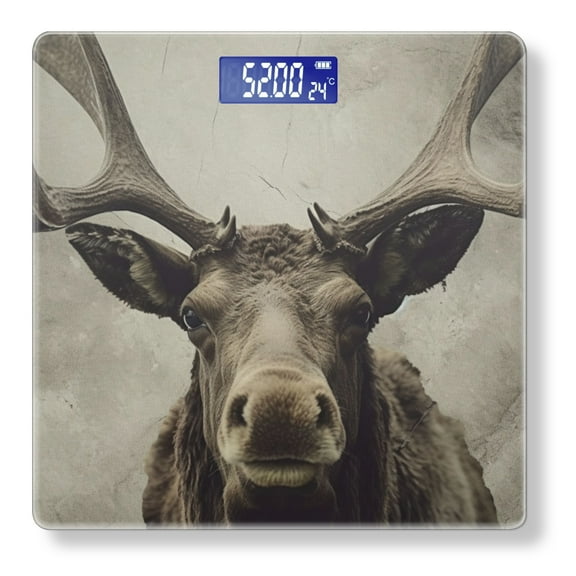 Bathroom Scale, Highly Accurate Digital Body Scale,Precisely Measures Weight up to 400 lbs-Elk With Its Head Turned Slightly To The Side