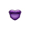 thumbnail image 2 of 925 Sterling Silver Purple Heart Charm Bead for Bracelet Charms Bangle Pendant Jewelry, 2 of 4