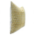 thumbnail image 2 of Fabdivine Block Print Throw Pillow Cover, 20x20 Inch Thick Linen Outdoor Cushion Cover, Floral Print Boho Design Mustard Pillow Cover for Sofa and Couch, 2 of 5