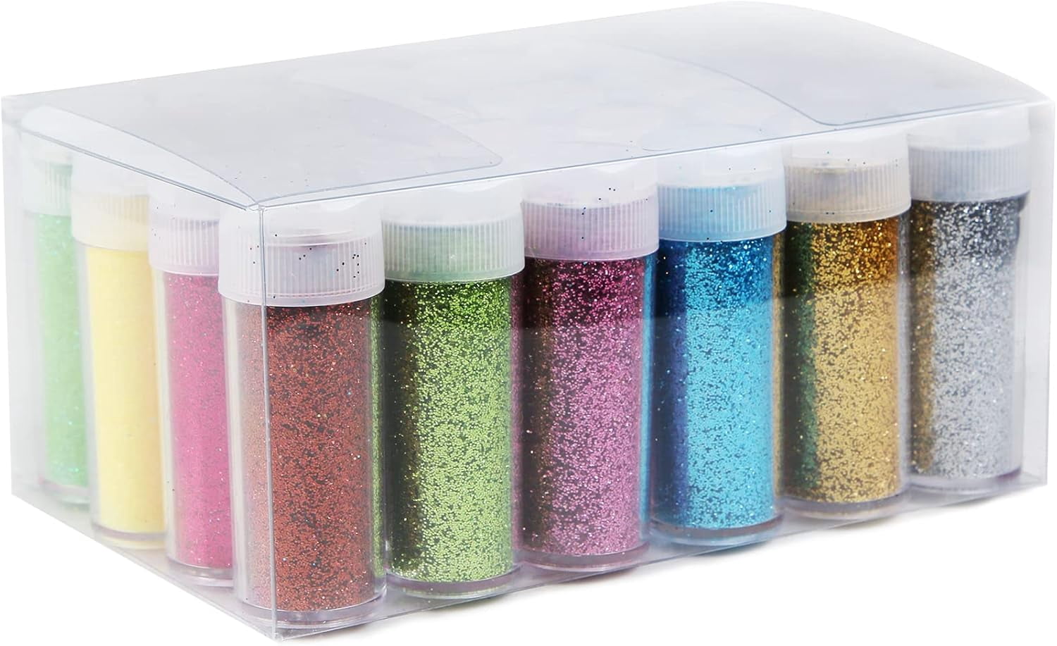 24 Colors Extra Fine Iridescent Rainbow Glitter Set for Resin Craft, Nail Art, Makeup, Face, Hair, Christmas, Halloween, Tumbler, Arts, Crafts