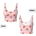 thumbnail image 6 of Uemuo Hand Drawn Strawberry Pattern Women's Sports Bra - High Impact Support, Breathable, and Comfortable Athletic Bra for Running, Yoga, and Workouts, 6 of 9