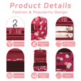 thumbnail image 3 of Neceser YEMEDA Travel impermeable con gancho rojo vino, 3 of 6