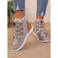 thumbnail image 1 of Women's Snow Boots 2023 New Winter With Warm Fur Lined Flat British Style Motorcycle Boots High Top Fashionable Women Comfortable Shoes, 1 of 5