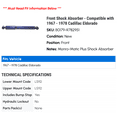 thumbnail image 2 of Front Shock Absorber - Compatible with 1967 - 1978 Cadillac Eldorado 1968 1969 1970 1971 1972 1973 1974 1975 1976 1977, 2 of 2