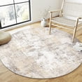 thumbnail image 1 of x Washable Area Rug for Living Room Bedroom Cream Neutral Carpet Low Pile Soft Thin Tapis Salon Abstract Modern Vacuumable Lightweight Large Throw Rug for Dining Room Kitchen, 1 of 9