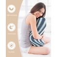 thumbnail image 4 of Blue Striped Pillow Cases Queen Size Set of 2, Smooth Satin Pillowcase for Hair and Skin, Modern Gradient Abstract Lines Aesthetic Decorative Cooling Bed Pillow Covers with Zipper, 20x30 Inches, 4 of 5
