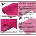 thumbnail image 4 of Home Weavers Hampton Crochet Bath Mat Collection 100% Cotton Tufted Bath Rug, Extra Soft and Absorbent Bath Rugs, Machine Wash, bath rug for Bathroom, 18"x18" Lid Cover, Hot Pink, 4 of 4